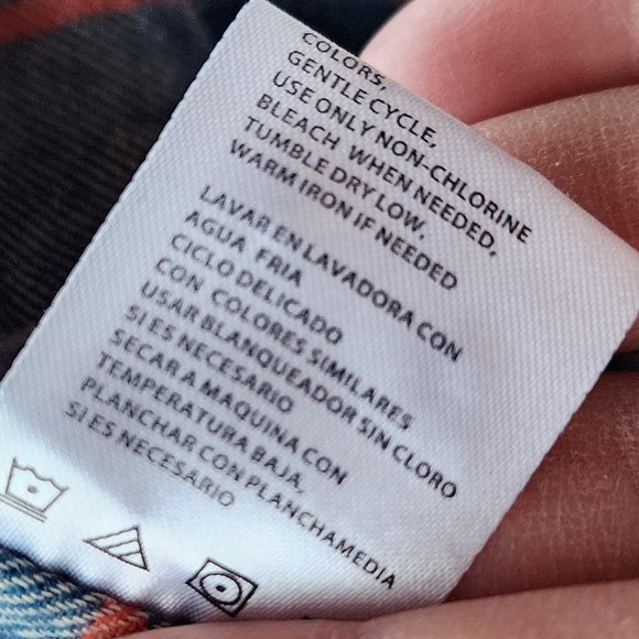 Weatherproof Cream/Blue Plaid Flannel Button Down Shirt Size 3XL - Picture 9 of 14